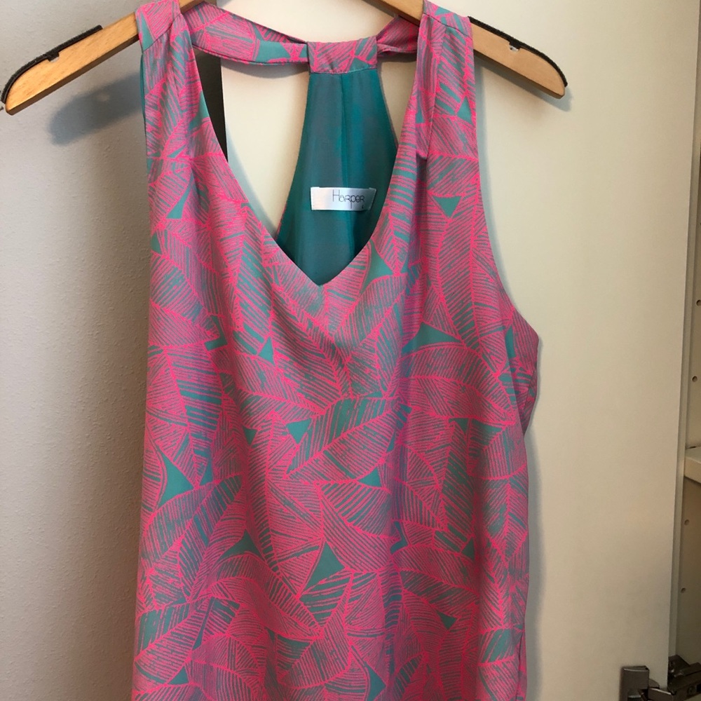 Harper pink and blue tank , size large never worn